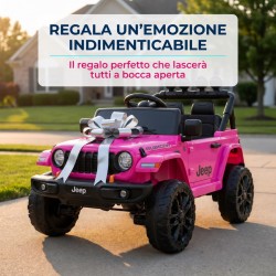 Auto Elettrica Bambini Jeep Wrangler Rubicon 12V Rosa Telecomando
