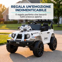 Auto Elettrica Bambini Jeep Wrangler Rubicon 12V Bianca Telecomando
