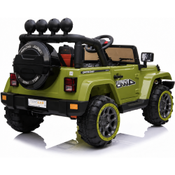 Auto Macchina Elettrica per Bambini Fuoristrada Verde 12V MP3 Led con Telecomando Full Optional Sedili in Pelle