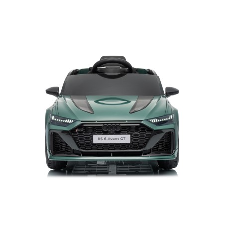 Auto Elettrica Bambini Audi RS6 Avant GT 12V VERDE 1-4 Anni Telecomando LED