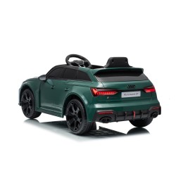Auto Elettrica Bambini Audi RS6 Avant GT 12V VERDE 1-4 Anni Telecomando LED
