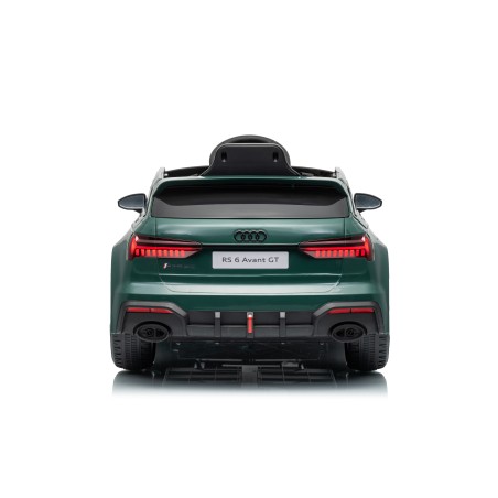 Auto Elettrica Bambini Audi RS6 Avant GT 12V VERDE 1-4 Anni Telecomando LED