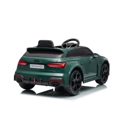 Auto Elettrica Bambini Audi RS6 Avant GT 12V VERDE 1-4 Anni Telecomando LED