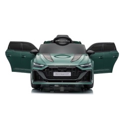Auto Elettrica Bambini Audi RS6 Avant GT 12V VERDE 1-4 Anni Telecomando LED