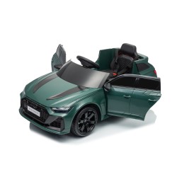 Auto Elettrica Bambini Audi RS6 Avant GT 12V VERDE 1-4 Anni Telecomando LED