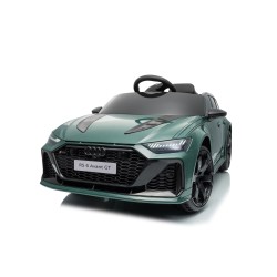 Auto Elettrica Bambini Audi RS6 Avant GT 12V VERDE 1-4 Anni Telecomando LED