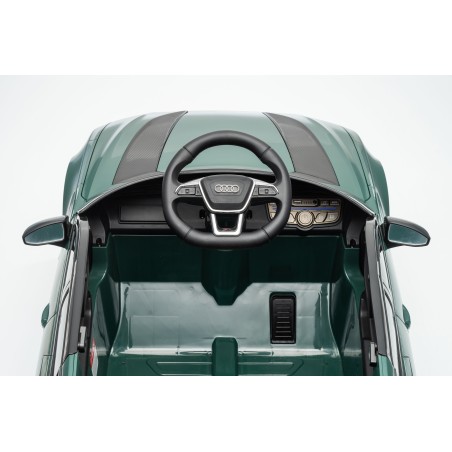 Auto Elettrica Bambini Audi RS6 Avant GT 12V VERDE 1-4 Anni Telecomando LED