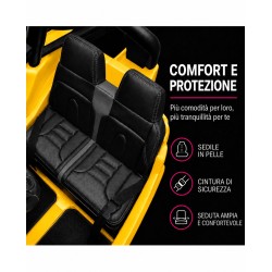 Auto Elettrica Bambini Jeep Wrangler Rubicon 12V Gialla Telecomando Full Optional