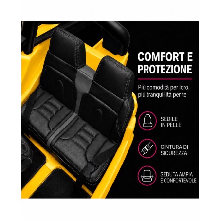 Auto Elettrica Bambini Jeep Wrangler Rubicon 12V Gialla Telecomando Full Optional
