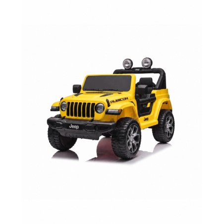 Auto Elettrica Bambini Jeep Wrangler Rubicon 12V Gialla Telecomando Full Optional