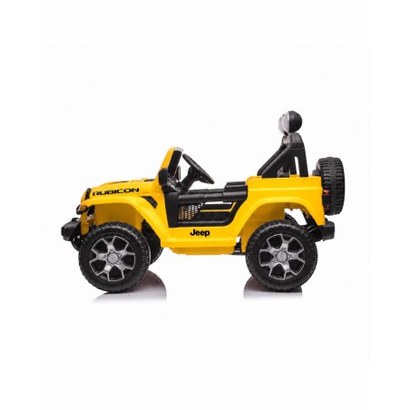 Auto Elettrica Bambini Jeep Wrangler Rubicon 12V Gialla Telecomando Full Optional