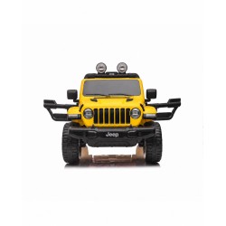 Auto Elettrica Bambini Jeep Wrangler Rubicon 12V Gialla Telecomando Full Optional