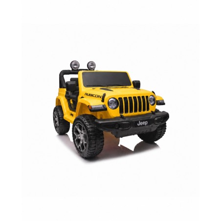 Auto Elettrica Bambini Jeep Wrangler Rubicon 12V Gialla Telecomando Full Optional