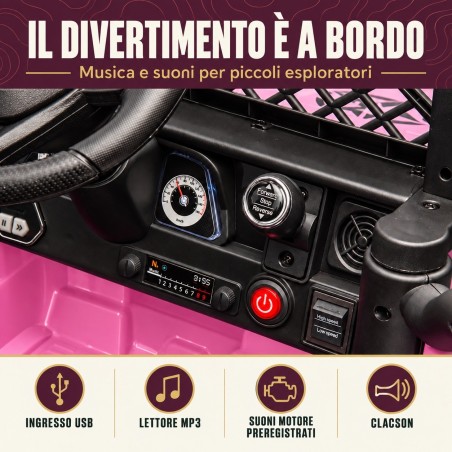 Auto Elettrica per Bambini Jeep Toyota Fj Cruiser 12V Ruote in Gomma Full Optional Sedile Pelle Porte Apribili Telecomando