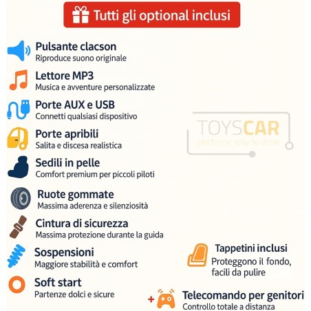 Auto Elettrica per Bambini Jeep Toyota Fj Cruiser 12V Ruote in Gomma Full Optional Sedile Pelle Porte Apribili Telecomando