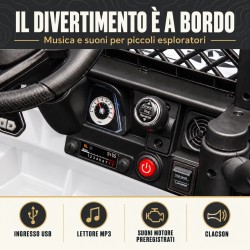 Auto Elettrica per Bambini Jeep Toyota Fj Cruiser 12V Ruote in Gomma Full Optional Sedile Pelle Porte Apribili Telecomando