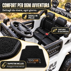 Auto Elettrica per Bambini Jeep Toyota Fj Cruiser 12V Ruote in Gomma Full Optional Sedile Pelle Porte Apribili Telecomando
