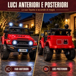 Auto Elettrica per Bambini Jeep Toyota Fj Cruiser 12V Ruote in Gomma Full Optional Sedile Pelle Porte Apribili Telecomando
