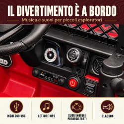 Auto Elettrica per Bambini Jeep Toyota Fj Cruiser 12V Ruote in Gomma Full Optional Sedile Pelle Porte Apribili Telecomando